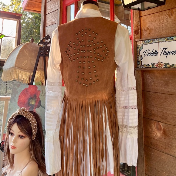 Rancho Estancia Fringed Suede Vest - Picture 6 of 12